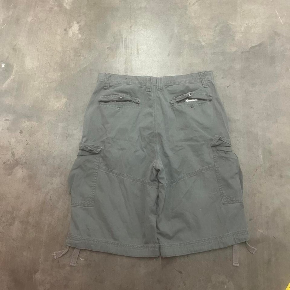 Vintage Y2K baggy enyce men's grey cargo utility hiphop‎ shorts